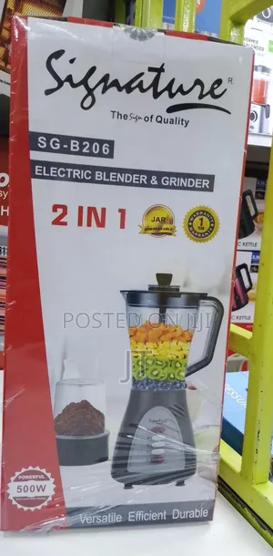 Signature 2-in-1 Electric Blender With Grinder (SG-B206)