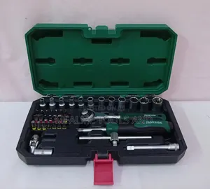 Brand New Uk Parkside Socket Set With Swivel Head Ratchet Handle