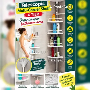 Telescopic Multi-Corner Shelf 4 Tier