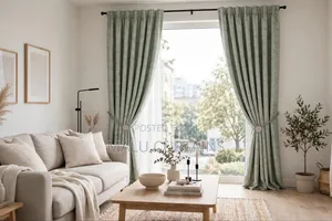 Sage Green Textured Blackout Curtain