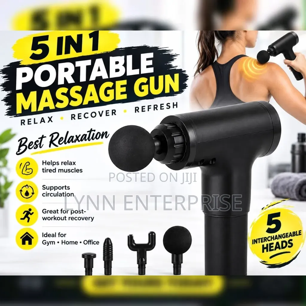 5 in 1 Portable Smart Massage Gun Available in Different Colours