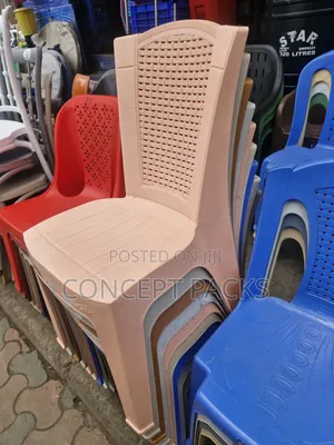 Accent Plastic Armless Chairs.