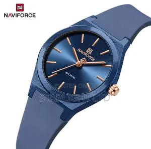 NAVIFORCE Classic Blue Silicone Strap Women's Quartz Watch