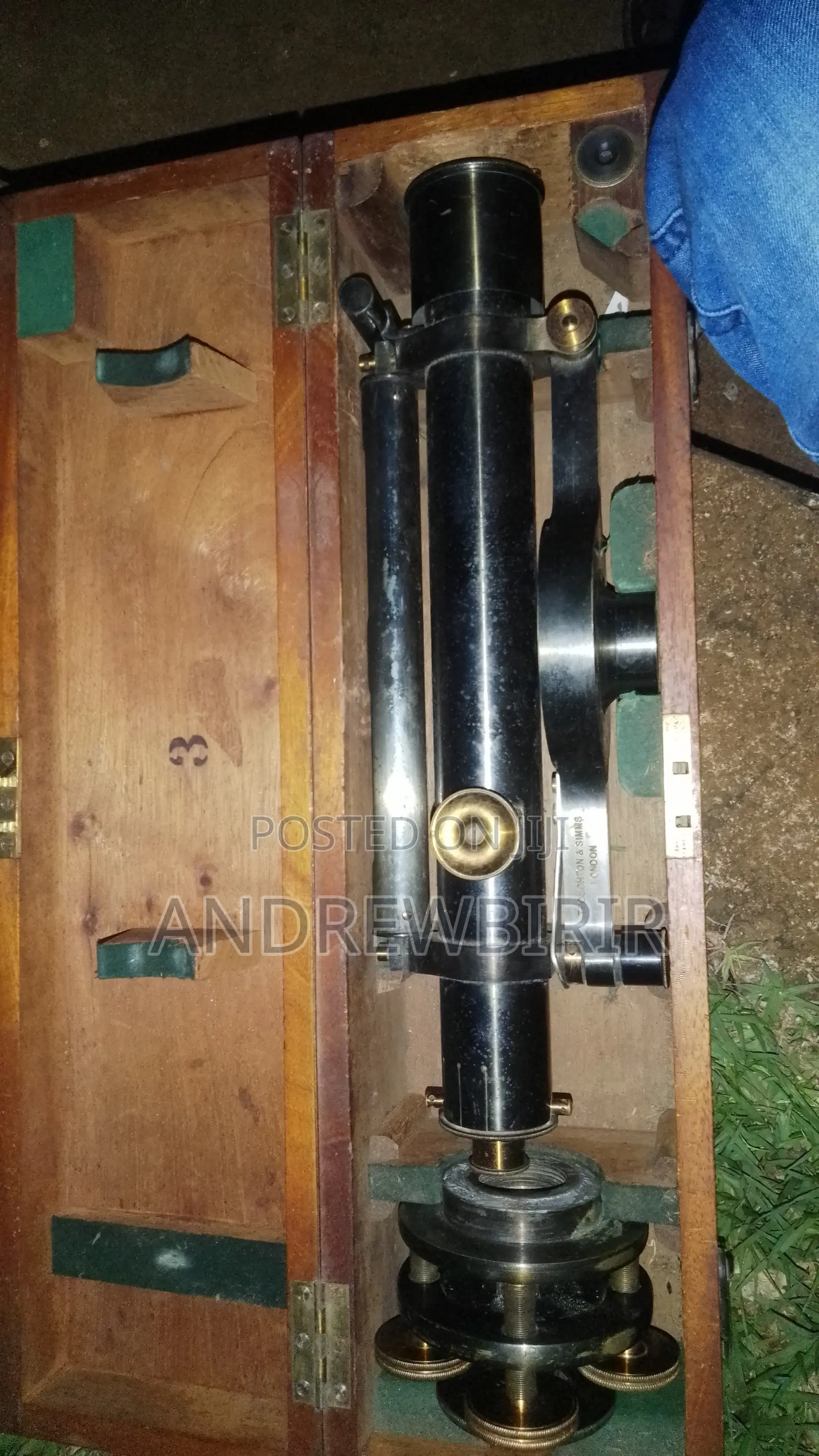 Antique Troughton Simms Dumpy Level - Complete in Original MahogaBox