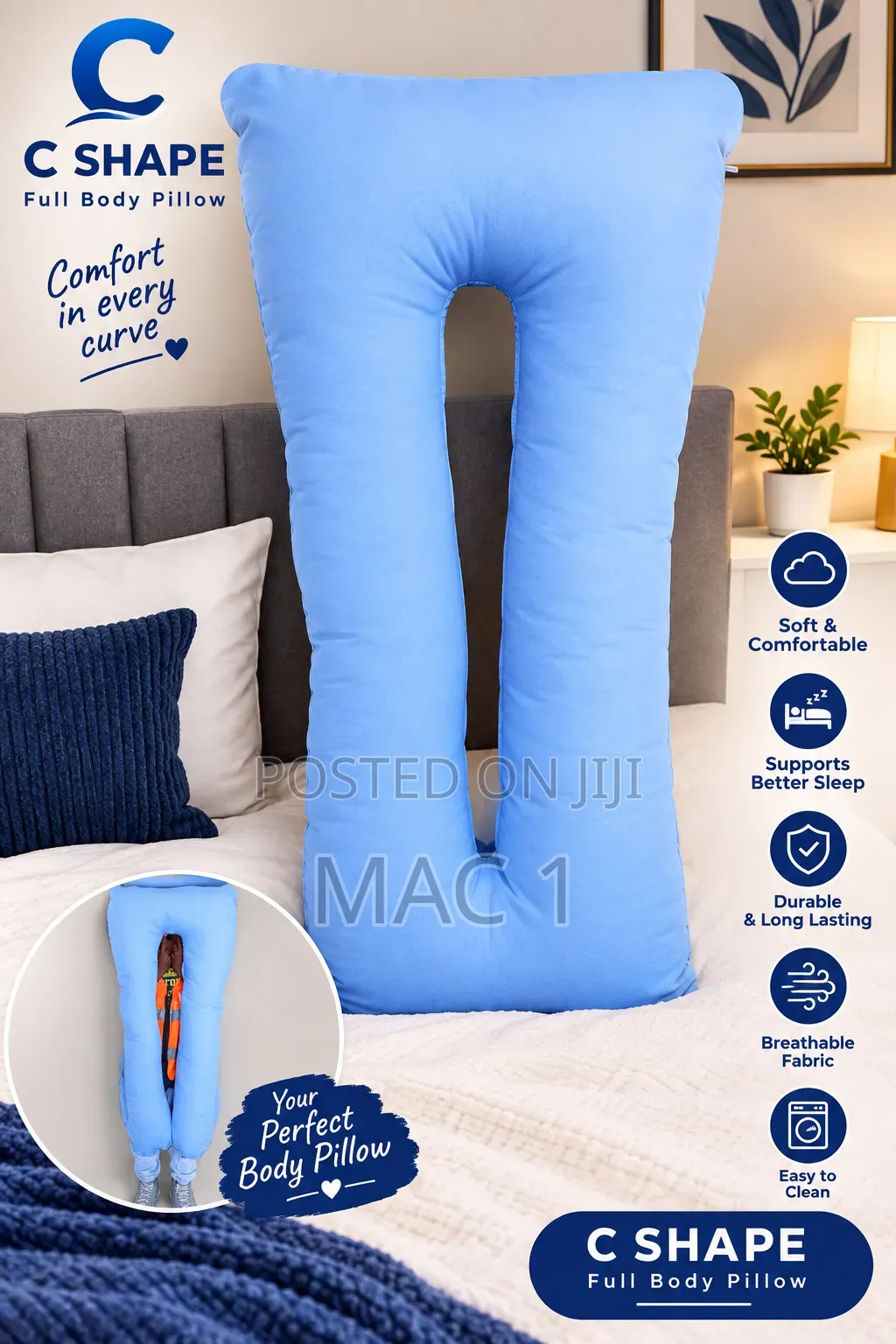 Maternity U-Shaped Body Pillow – Premium Quality