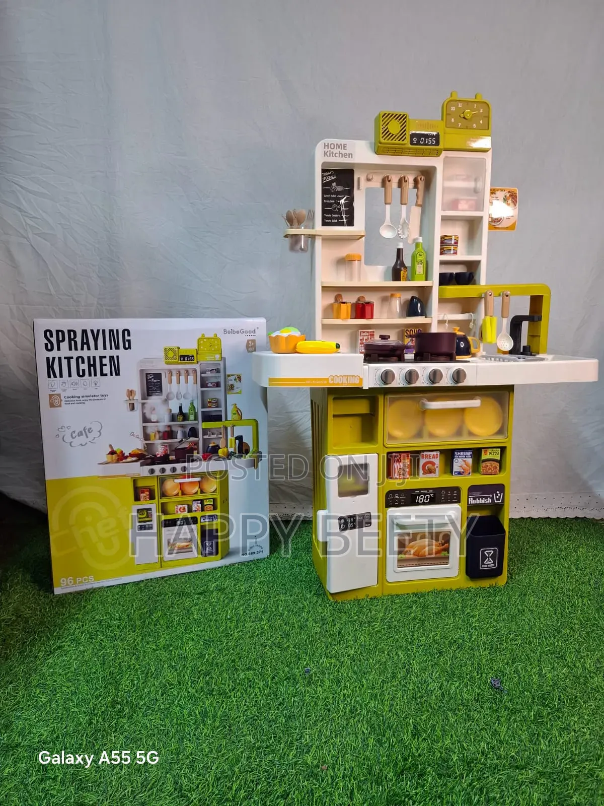 Complete Pretend Kitchen Setup With Stove, Oven and Sink