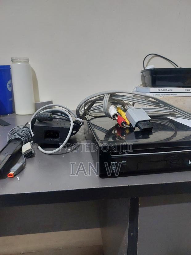 Black Nintendo Wii Without Remotes - main view