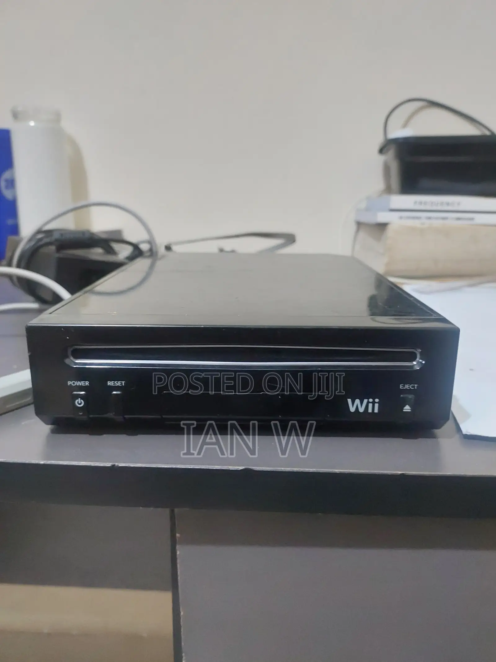Black Nintendo Wii Without Remotes