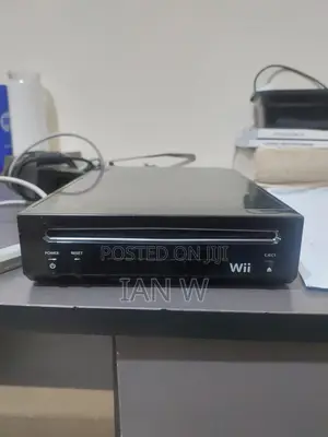 Black Nintendo Wii Without Remotes