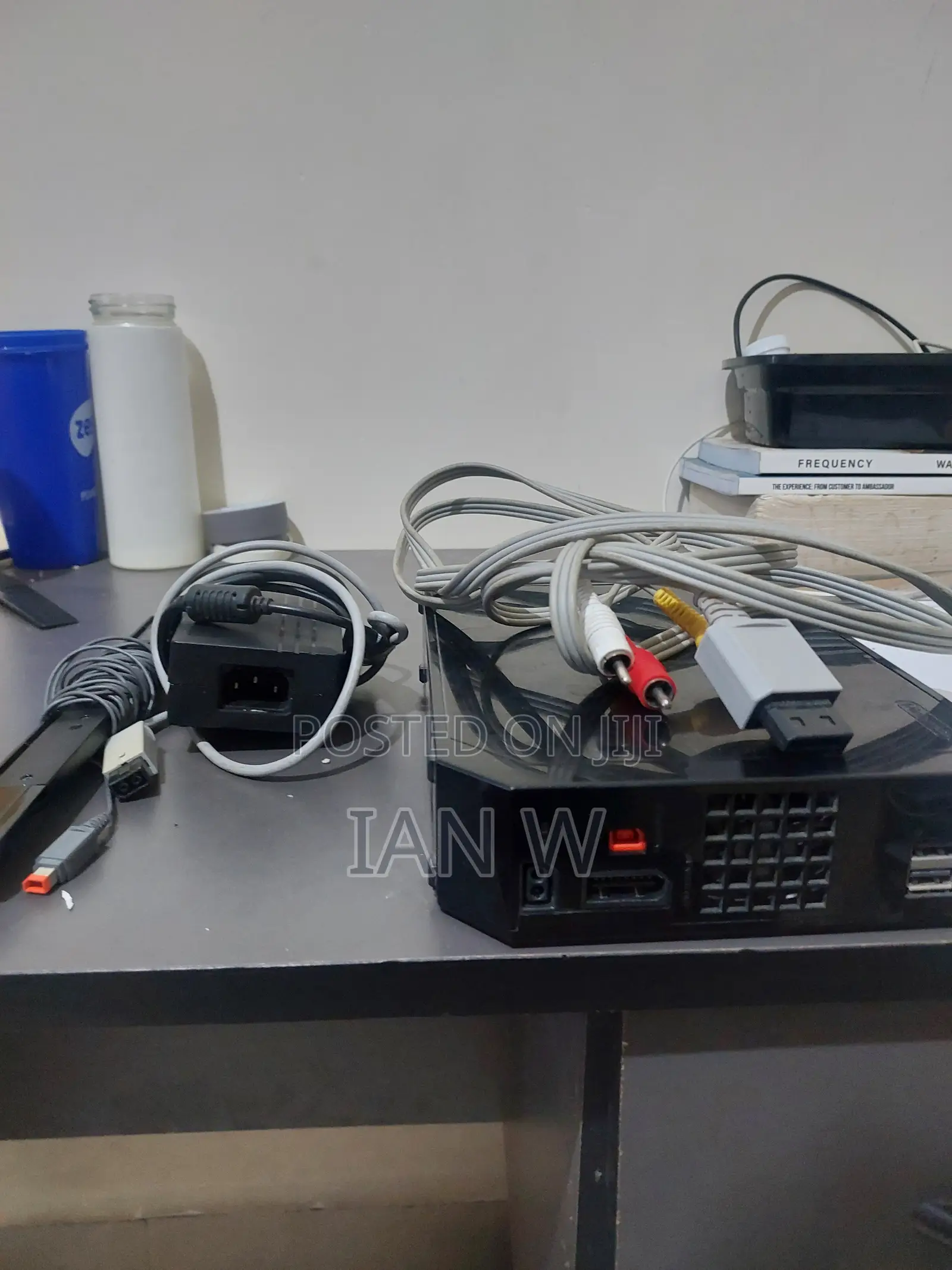 Black Nintendo Wii Without Remotes