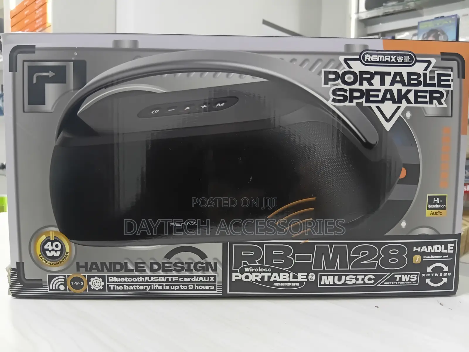 The Remax RB-M28 Portable Wireless Speaker in Black