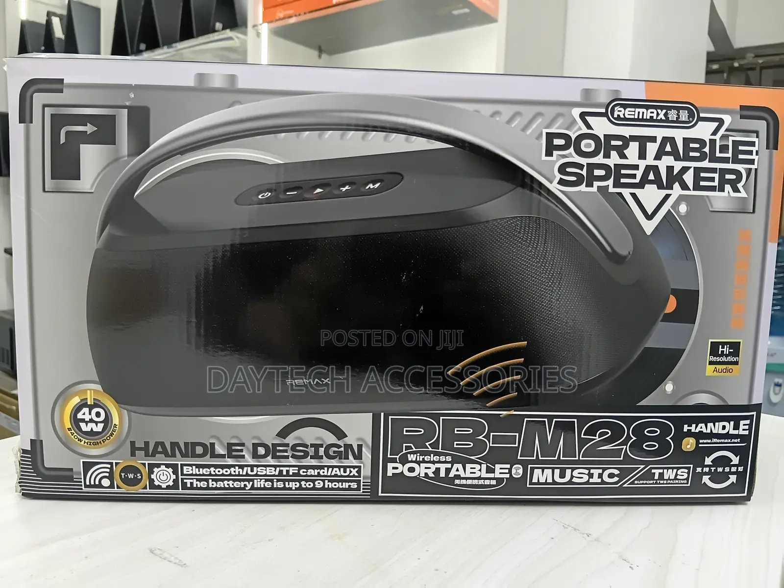 The Remax RB-M28 Portable Wireless Speaker in Black