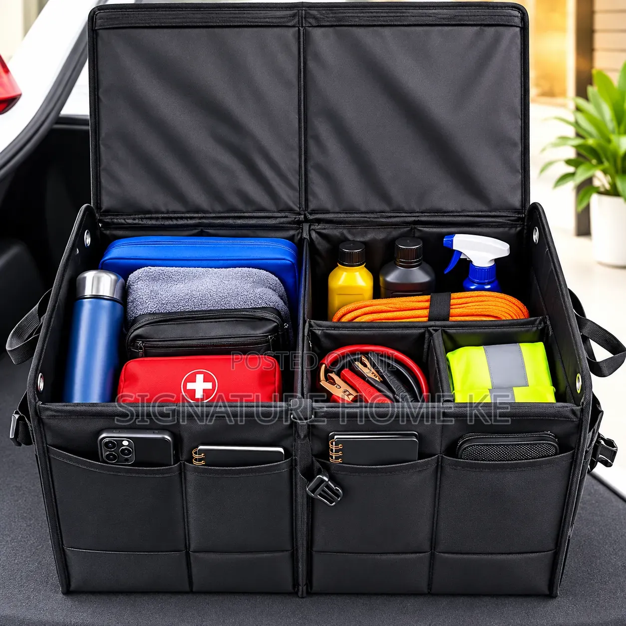 Heavy Duty Partitioned Foldable Car Boot Organizer
