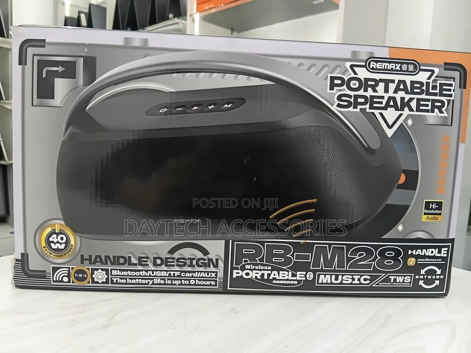 Remax Rb-M28 Portable 40w Wireless Bluetooth Speaker – Black