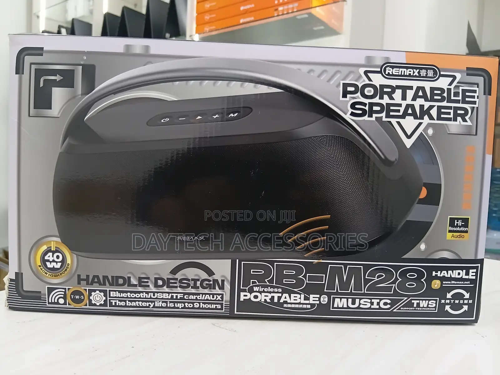 Remax Rb-M28 Portable 40w Wireless Bluetooth Speaker – Black