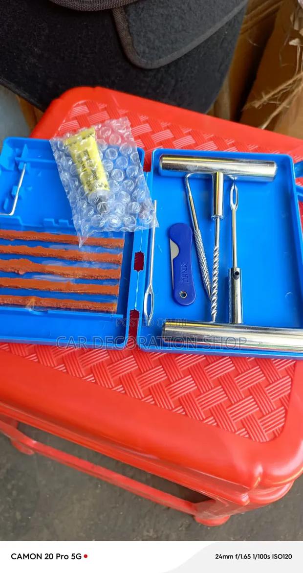 Picture Repair Kit With T-Handle Rasp,needle Tool,rubber Strips,knife - main view