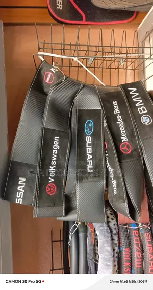 Carbon Fiber Pattern Print Stching Steering Wheel Cover With Car Logo