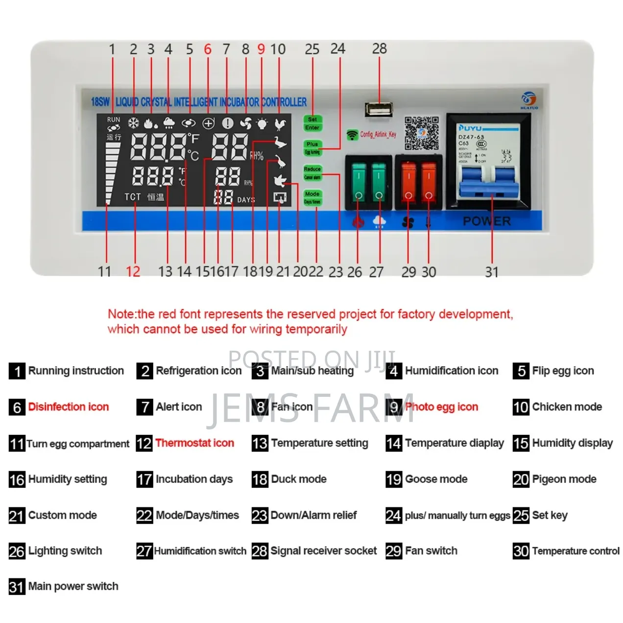 XM-18SW Incubator Controller With Wi-Fi Remote Control