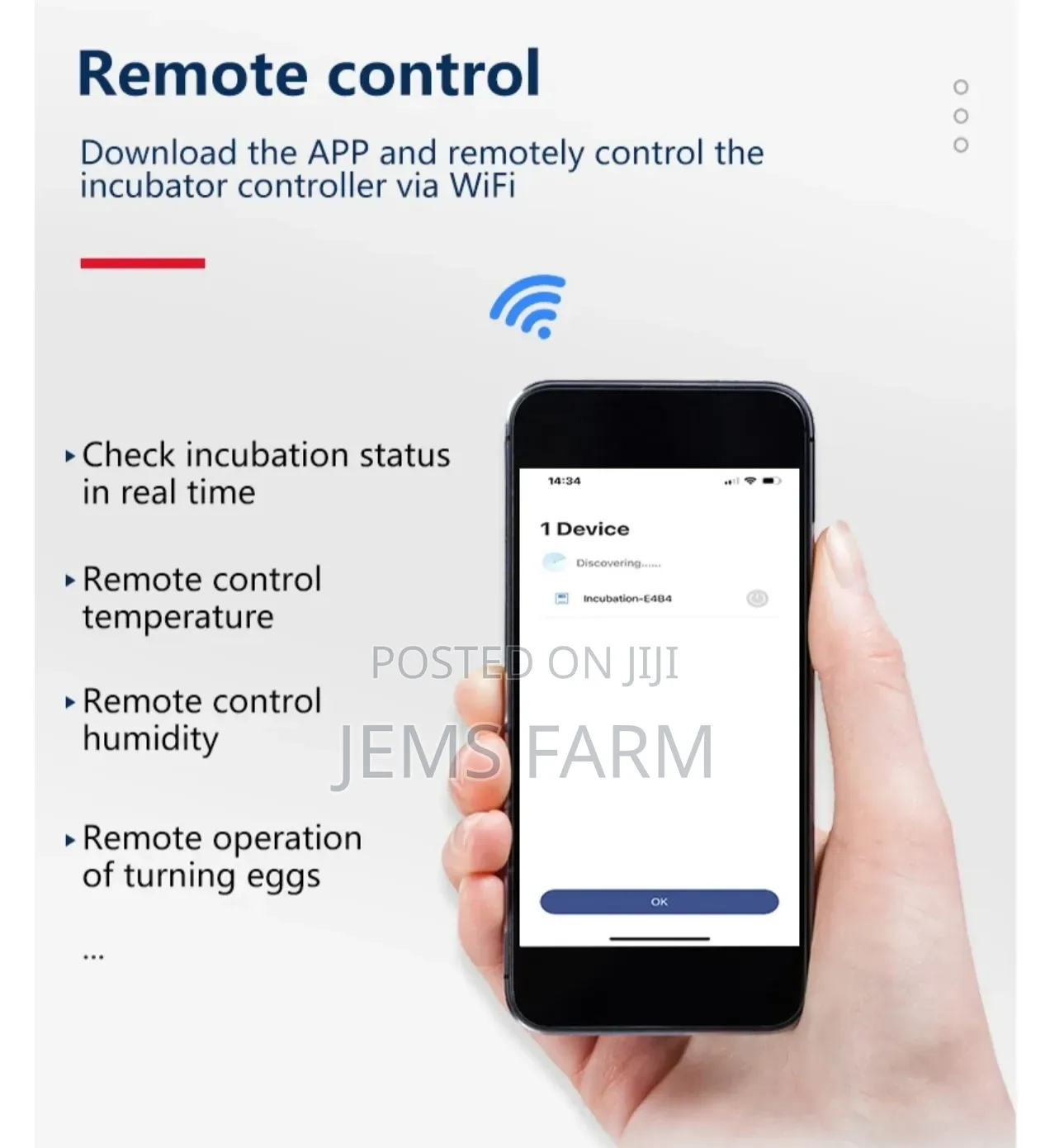 XM-18SW Incubator Controller With Wi-Fi Remote Control