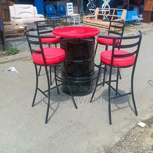 Red and Black Bar Set, With Custom Drum Table