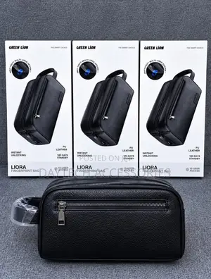 Green Lion Liora Fingerprint Bag Anti-Theft PU Leather Travel Pouch.