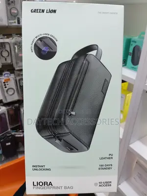 Green Lion Liora Fingerprint Bag Anti-Theft PU Leather Travel Pouch.