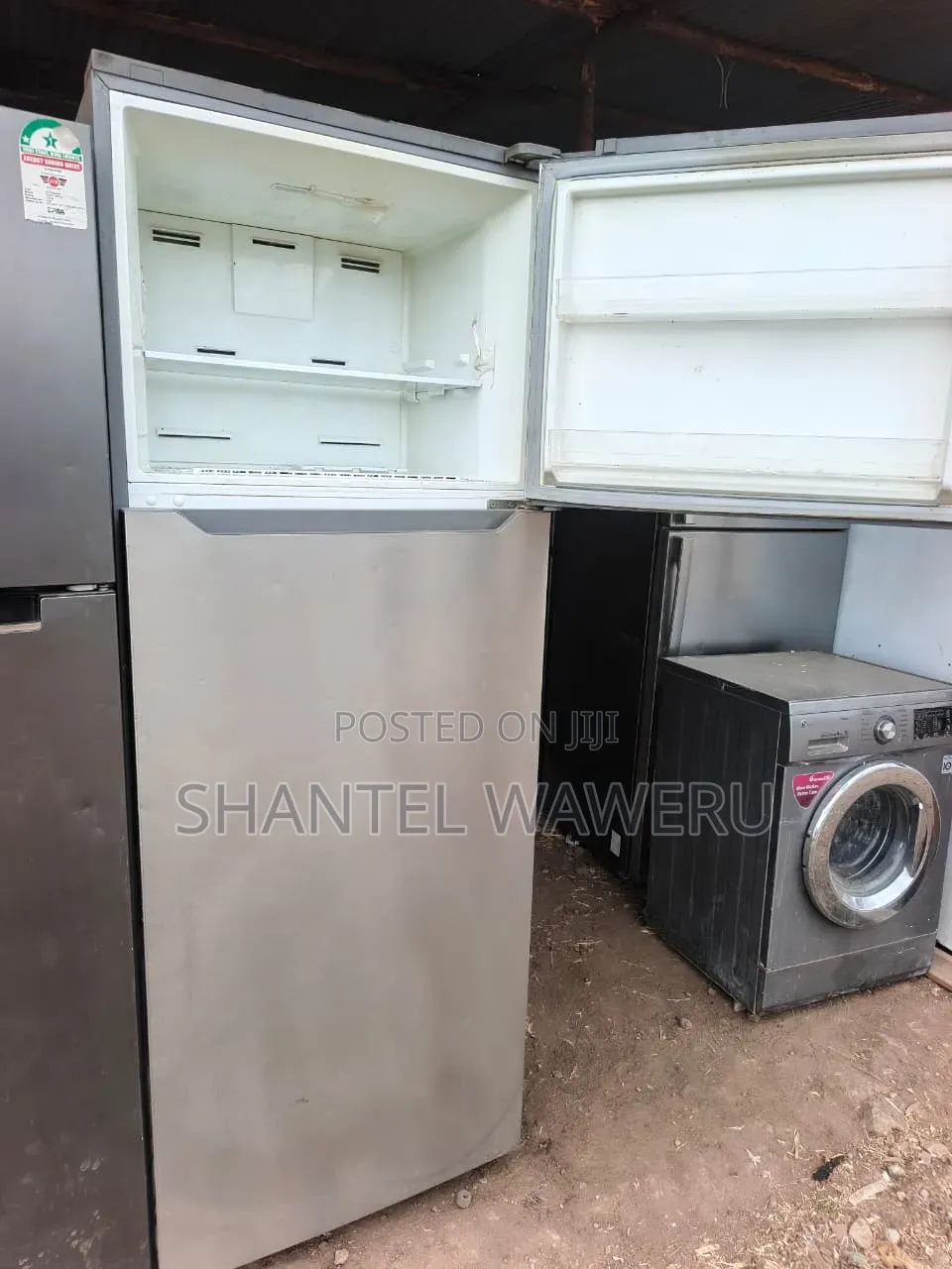 Mega Mika Silver Double Fridge 465litrres