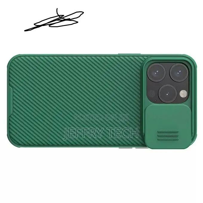 Nillkin CamShield Pro Case for iPhone 15 Pro Max - Premium Q - Green