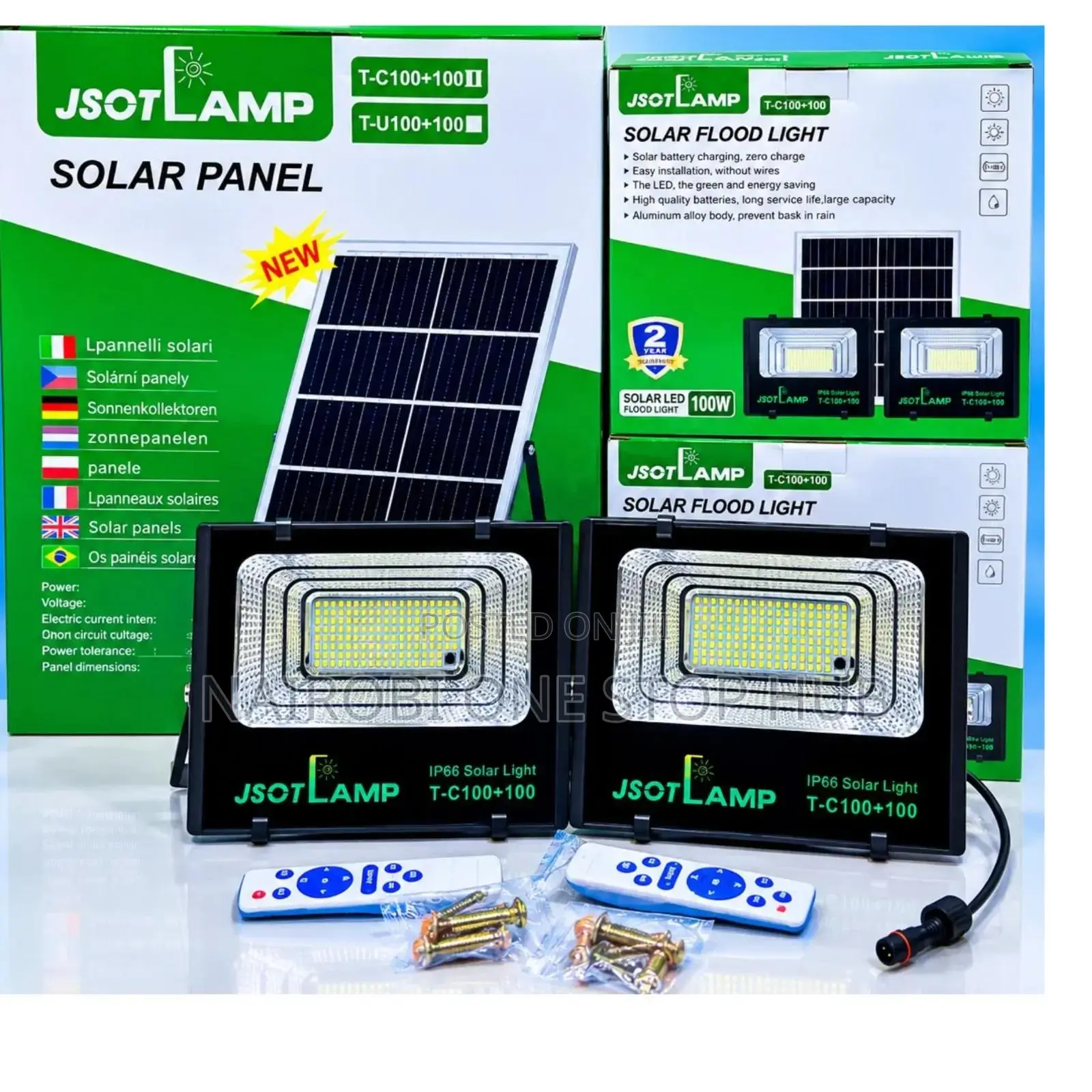 Jsot Super Solar 2-in-1 Floodlight 100w + 100w