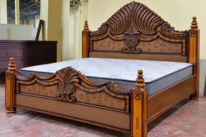 5x6 Luxury Wooden Carved Bef