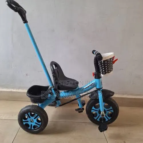 New 3-Wheel Toddler Push Tricycle – Blue