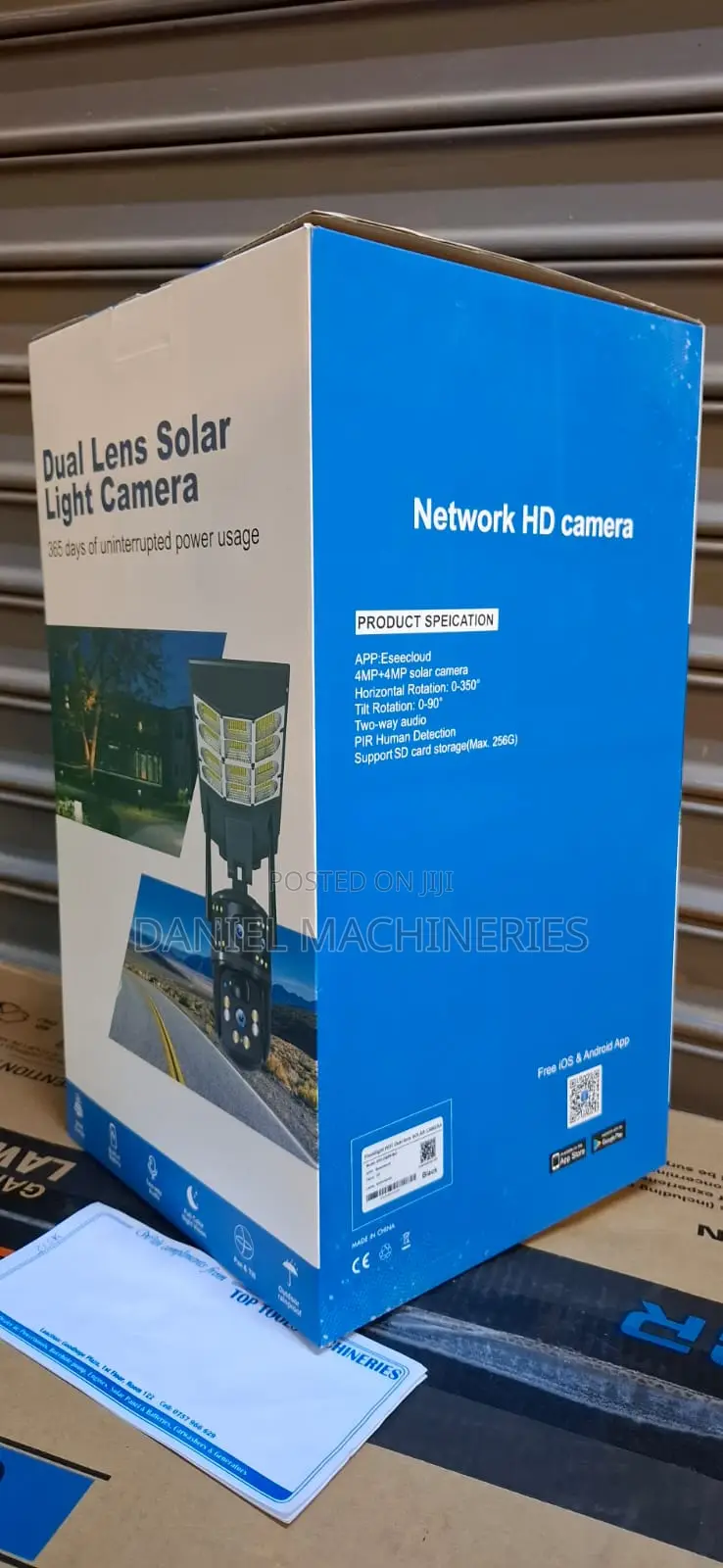 Smart Solar CCTV Camera HD Dual Lens With Light