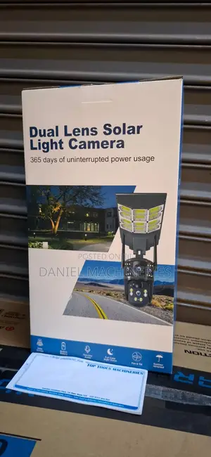 Smart Solar CCTV Camera HD Dual Lens With Light