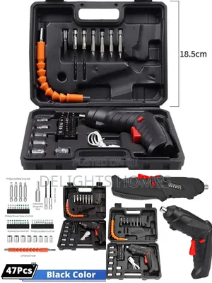 47pc Rechargeable Drill Screw Tool Box Set-P