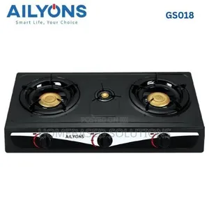 Ailyons Black Stainless 2 Burner Cooker