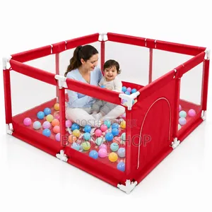 **New Red Square Baby Playpen – Large Kids Safety Play Yard **