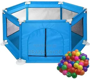 **New Blue Hexagonal Baby Playpen – Large Kids Activity Yard **