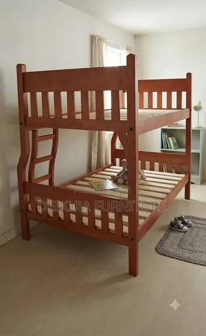 Brown Double Decker Bed | 4×6 Bottom + 31⁄2×6 Top