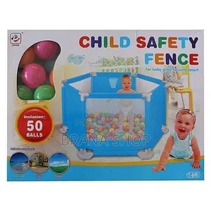 Stylish Blue Hexagonal Baby Playpen – Fun Spacious