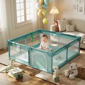 Unique Mint Green Square Baby Playpen – Large Kids Activity Yard 