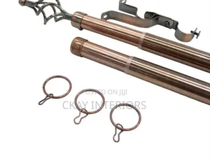 Brown, Gold, Silver, Black 2m Double Adjustable Window Curtains