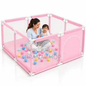 **Unique Pink Square Baby Playpen – Fun Spacious **