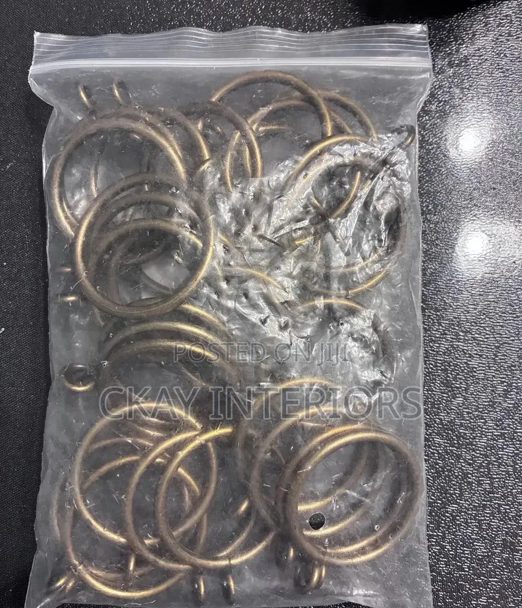 Black and Gold Curtain Rings That Combine Strength and Style.