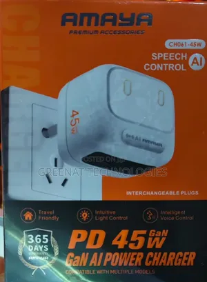 Amaya 45w Pd Gan Ai Power Charger Ch061 Ai Speech Control Us Uk Eu