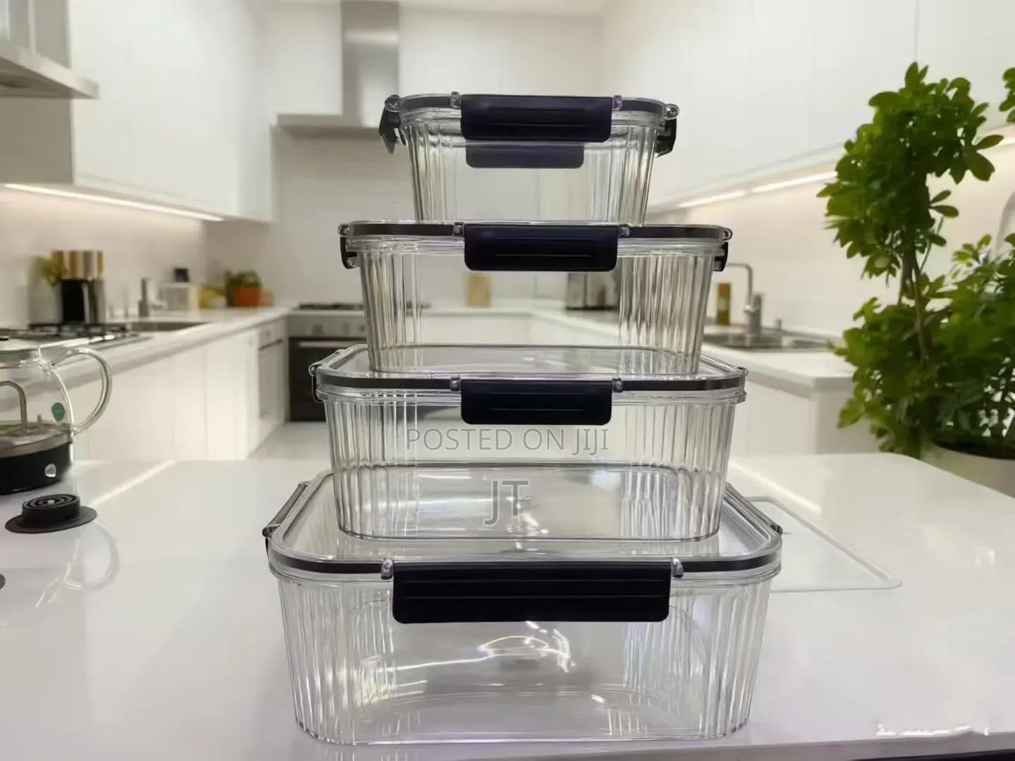4pcs Set Stackable Multipurpose Food Storage Containers Organizers