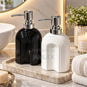 Ribbed Ceramic Soap Dispenser - Av