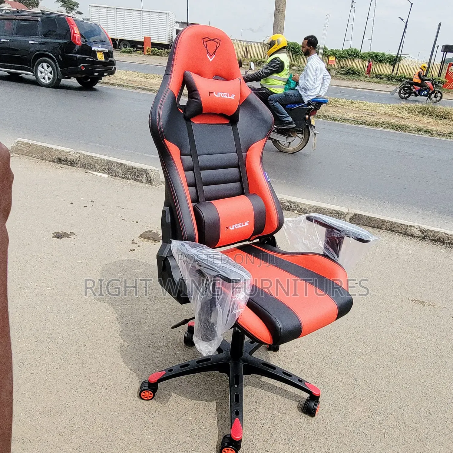Leather Red Black Gaming Chair