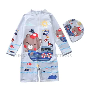 Boys Two Piece Swimming Gear-Full Gear and Hat