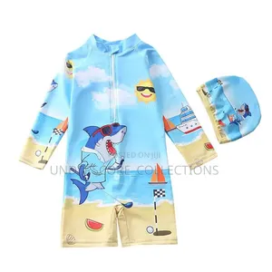 Boys Two Piece Swimming Gear-Full Gear and Hat