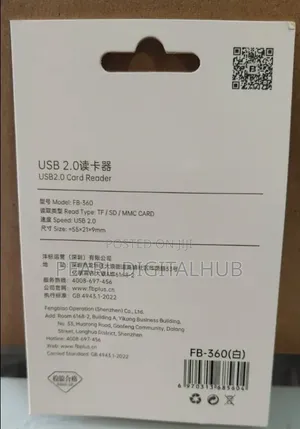 Fb 2.0 USB-SD,Micro Card Reader